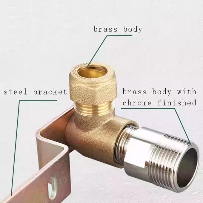 Verstelbare Douchekraan Muurbeugel Connector voor Thermostatische Mengkraan 15mm