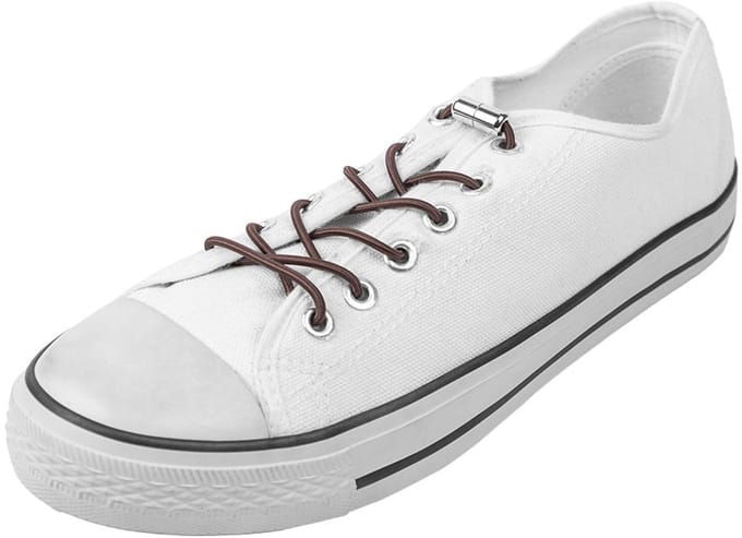 Elastische schoenveters | Draaisluiting | Verander je schoenen in instappers | Kleur: Bruin