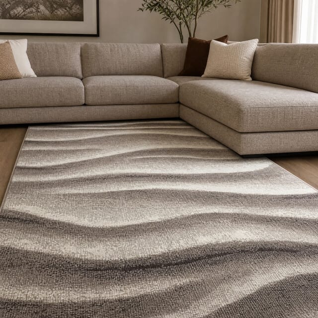 Muratap Waves modern vloerkleed beige- 240x340 cm