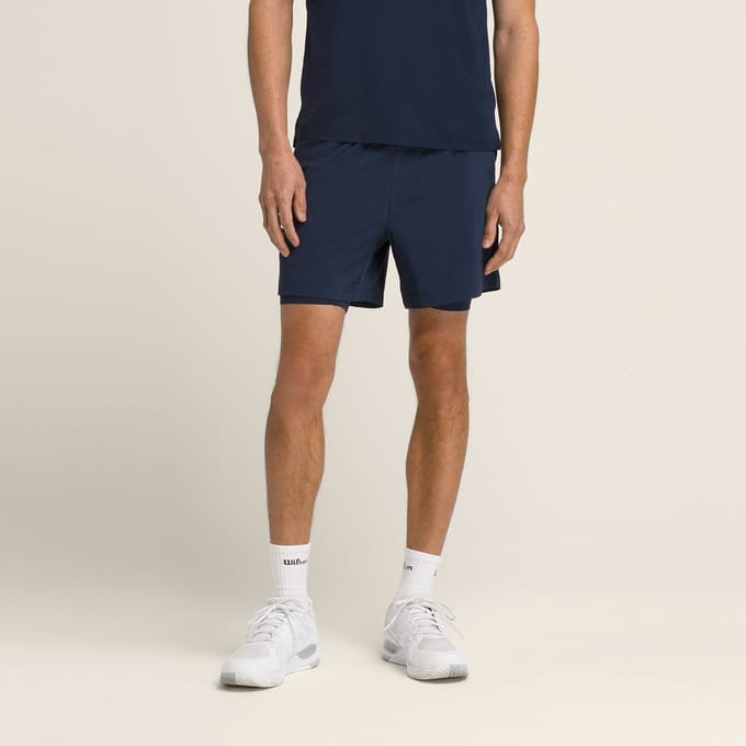 Wilson Doubleday 7inch Lined Shorts Heren-Donkerblauw