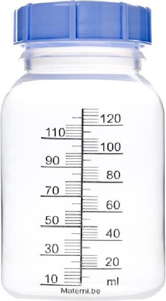 Materni Moedermelkfles 120 ml met dop t.b.v. borstvoeding - 20 stuks