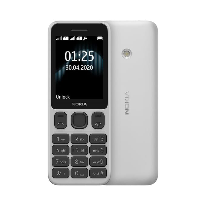 Nokia 125 d'origine reconditionné(2020) Téléphone mobile avec 1/2 SIM Simple Set noir