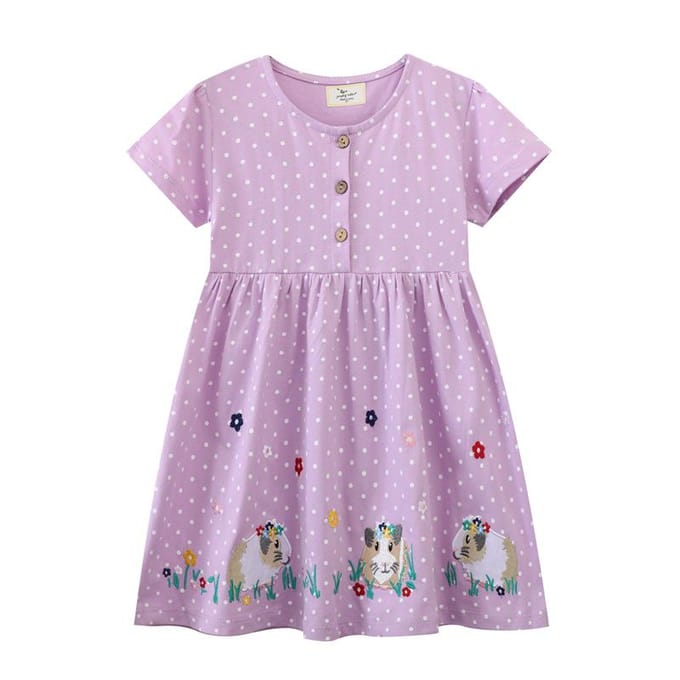 Robe pour filles tricotée, jolie robe brodée pour filles 120CM white