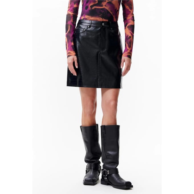 Catwalk Junkie Vegan Leather Skirt Black Größe: 34 | Lederröcke Outlet | Damen | Schwarz