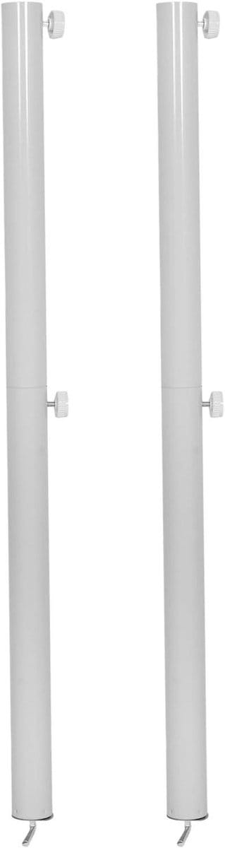 Vervangende steunstangen - Ventilatorpaal - Ventilator stabiliseren - Robuuste metalen constructie - 72 cm lengte - Wit