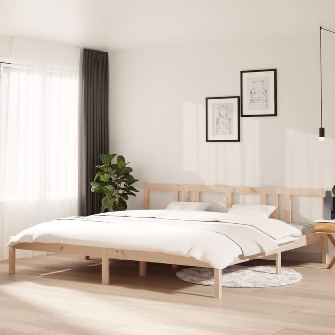 vidaXL - Bedframe - zonder - matras - massief - hout - 200x200 - cm