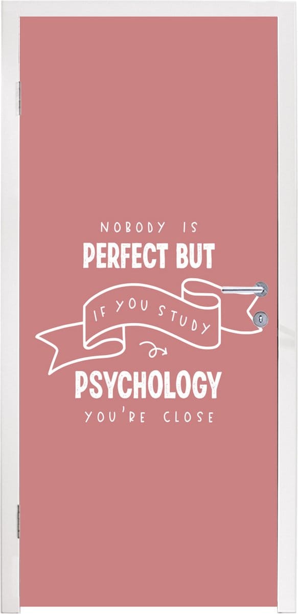 Deursticker Quote - Studeren - Psychologie - 90x205 cm - Deurposter
