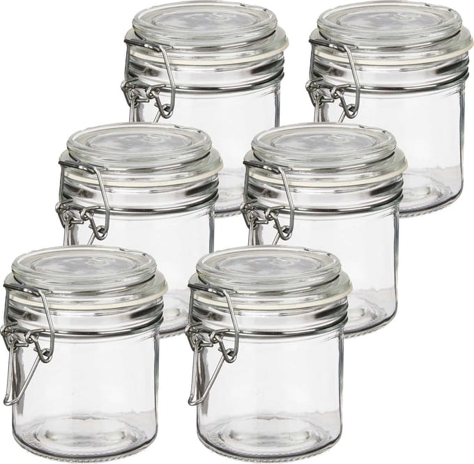 Vivalto Voorraadpotten/bewaarpotten - 10x - Tarro - 250 ml - glas - beugelsluiting - D11 x H10 cm