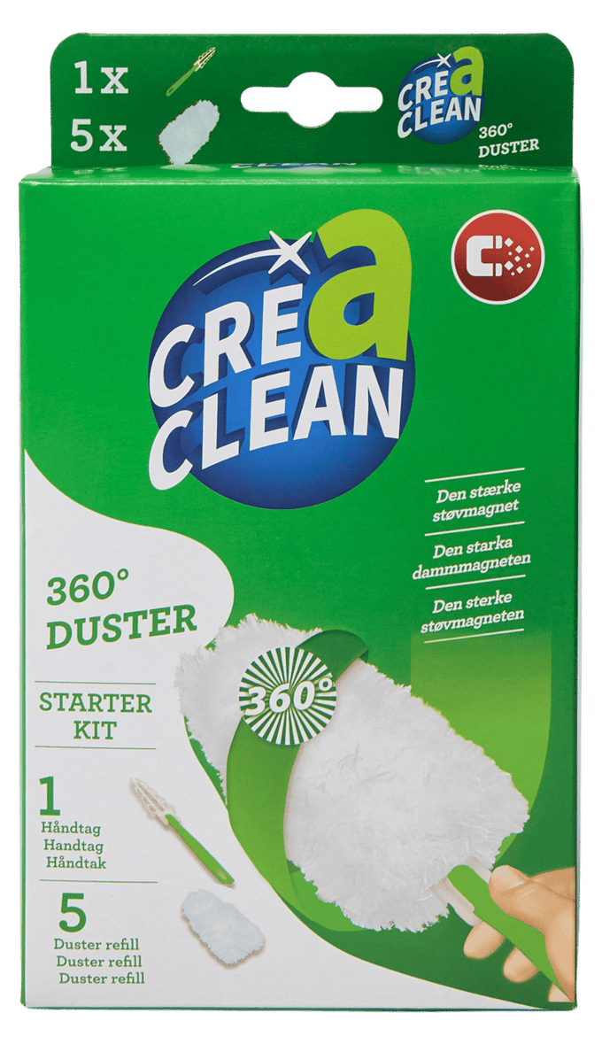Crea Clean Dusty Afst&oslash;ver Starter Kit 360&deg; 1 pcs + 5 st