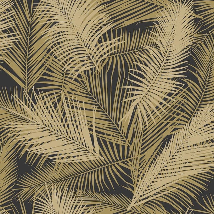 Eden palm zwart/metallic goud - J98202