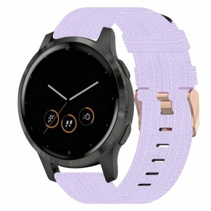 By Qubix - Geschikt voor Xiaomi Watch S4 - 41mm - Canvas nylon bandje - Lila