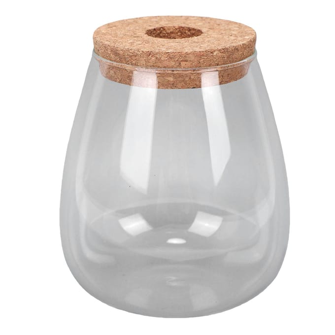 Hydroponische Container Vaas Glas Plant Terrarium Pot voor Bureaus Huizen Tuindecoraties Huis Ovaal white