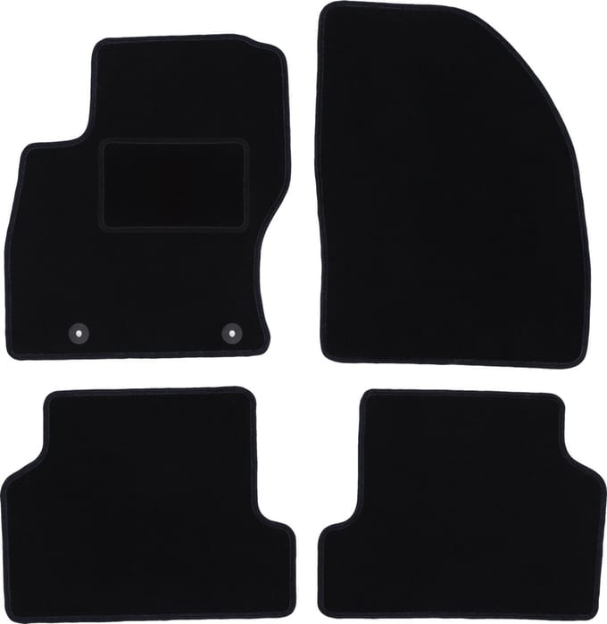 Zwarte veloursmatten voor: Ford Focus MK2 stationwagen, sedan, hatchback (2004-2011)