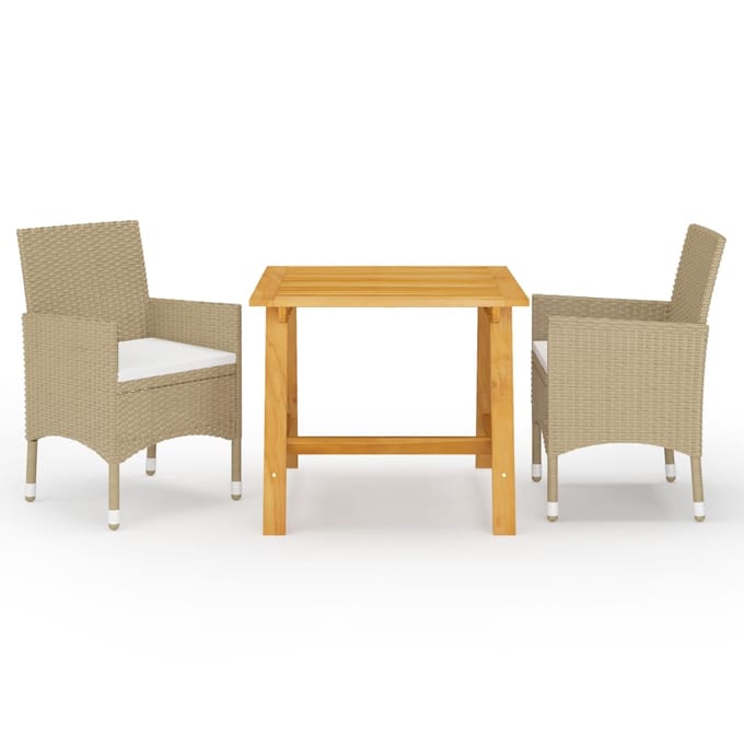 vidaXL - 3-delige - Tuinset - beige
