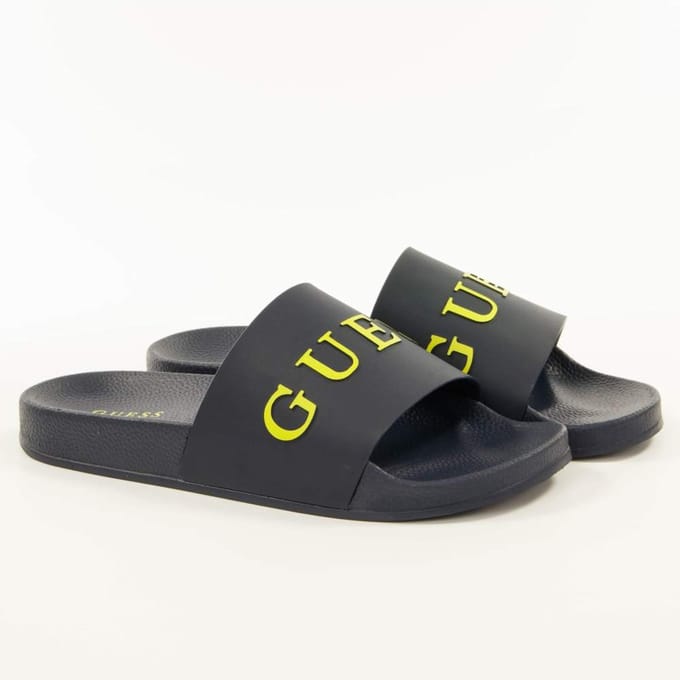 Guess herensandalen met reliëflogo