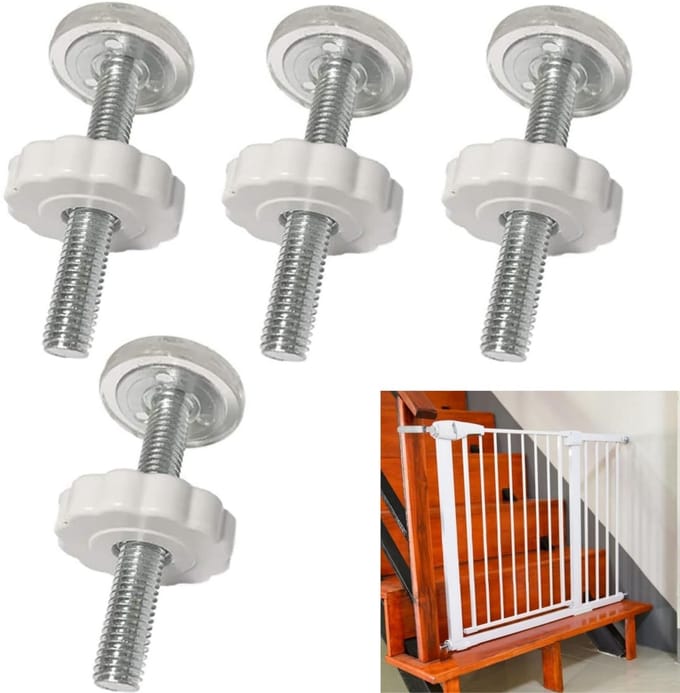 Dailygoods - 8 Stuks Draadstangen M10 voor Veiligheidsbarrière