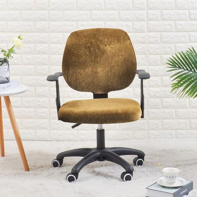 Stoelhoes Voor Bureaustoel Computergame Fauteuil Slipcover Elastische Hoes Voor Cadeiras 1 Set kaki