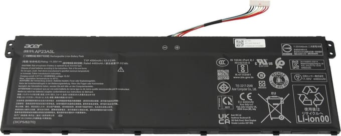 Acer KT.00305.014 Batterij - 53Wh - AP23A5L / 11,55 V