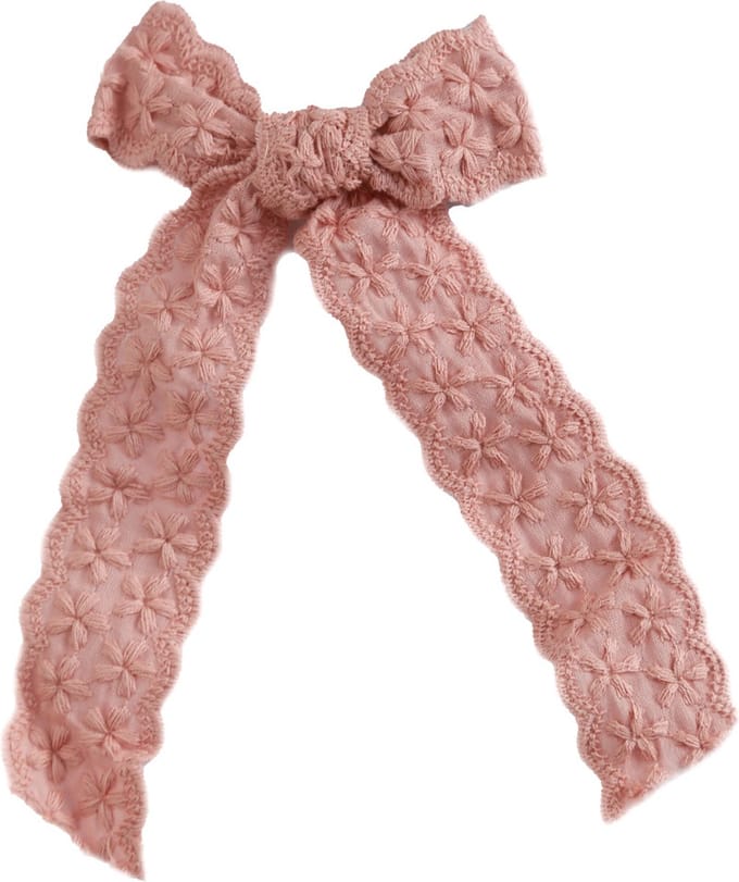 Haarspelt bow rosé