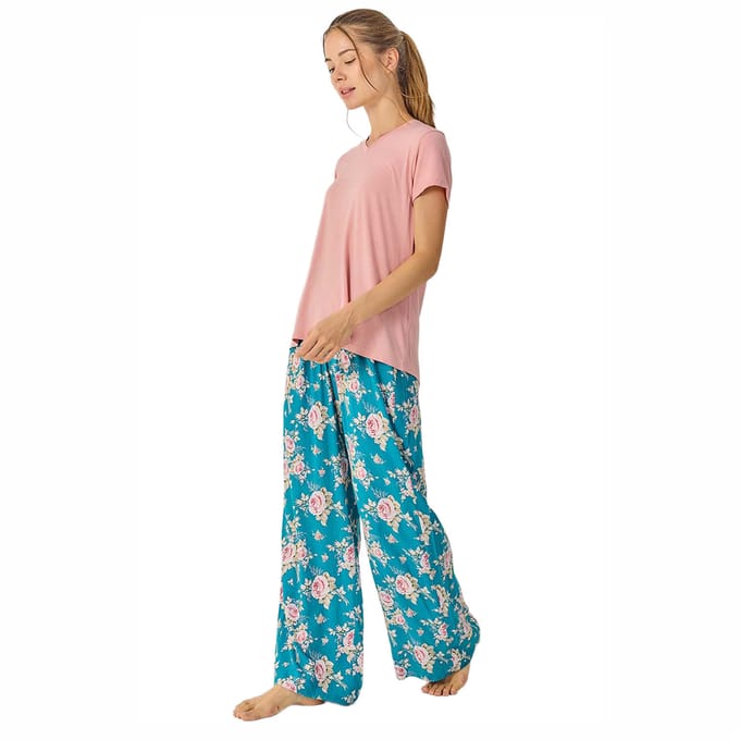 Dames Zomer Pyjama's met Vloeiende Lange Broek JJB34
