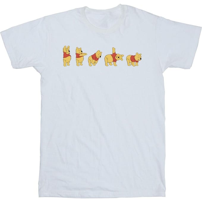 Disney Heren Winnie De Poeh Strek T-shirt (Wit)
