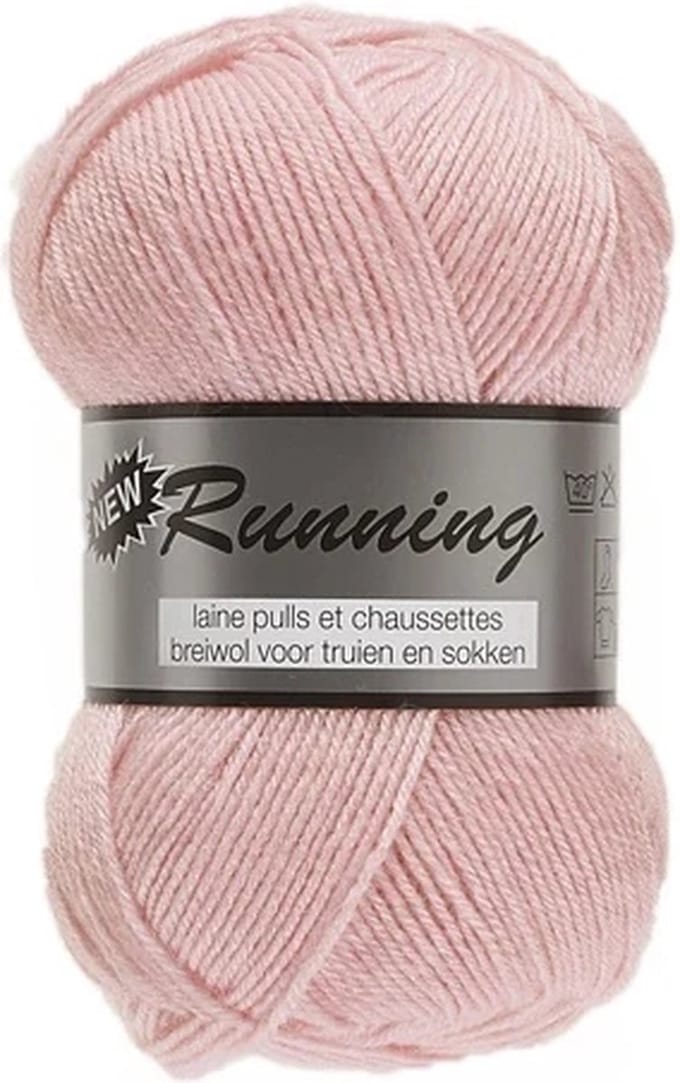 Lammy Yarns Running, Kleurnr-Babyroze 710