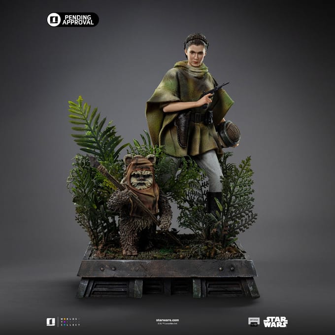 Iron Studios Star Wars Episode VI Leia and Wicket Art Scale 1/10 Scale Statue
