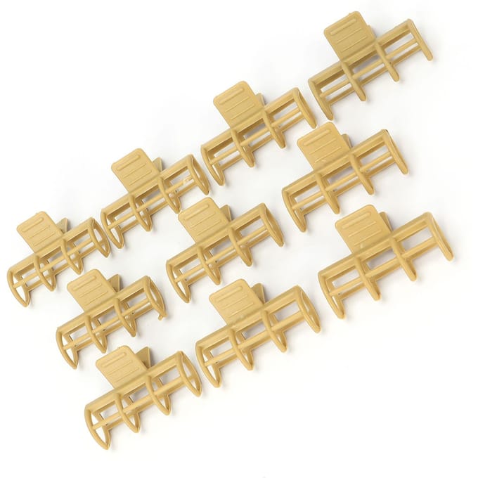10pcs Pinces à Rouleaux Chauffants Pinces Crabe Bigoudis Accessoire Cheveux pour Salon beige