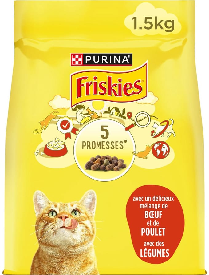 FRISKIES CAT RUND, KIP EN GROENTEN - 6x 1.5kg
