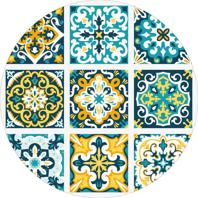 Vinyl | Vloerkleed vinyl rond | 5 | 95 cm Rond