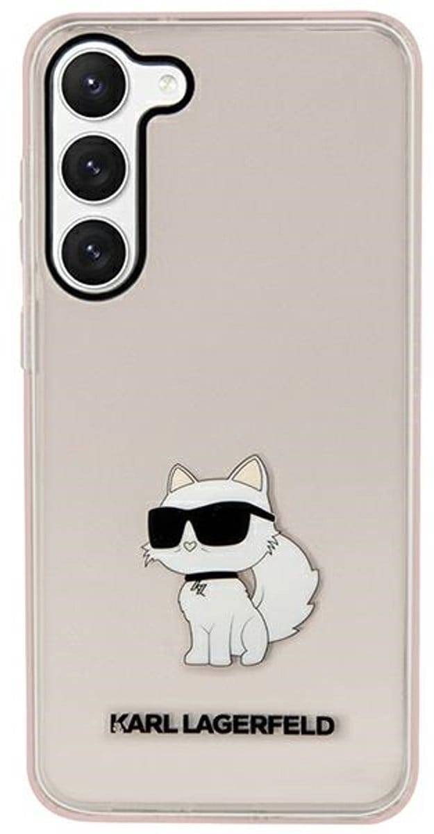 Karl Lagerfeld Ikonik Choupette - Telefoonhoesje - Roze - iPhone 13 - Luxe Ontwerp