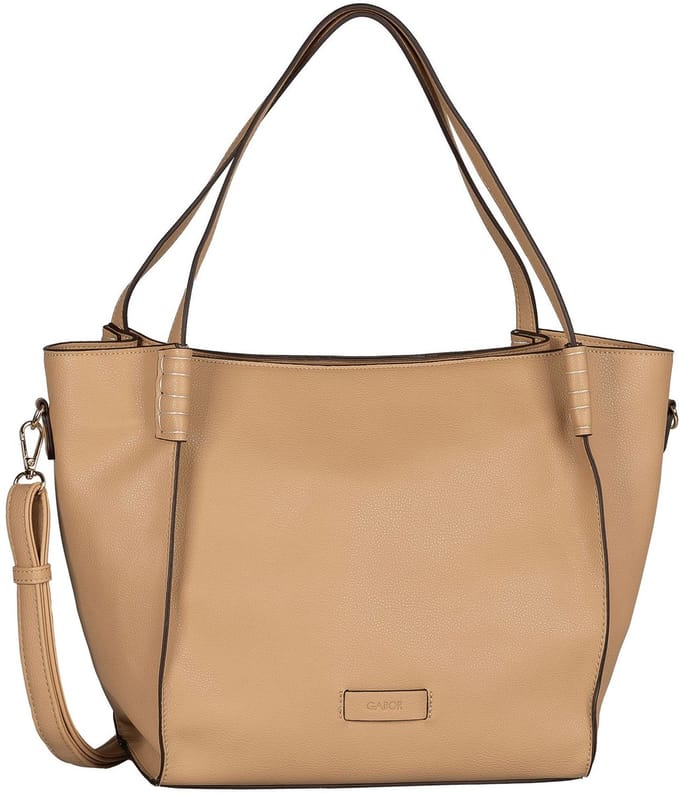 Gabor schoudertas Carmela Zip Shopper Camel Lichtbruin