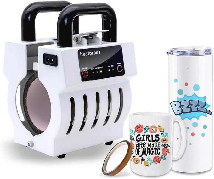 Mini Mokkenpers Machine voor Sublimatie - Geschikt voor 10 tot 15 oz Mok