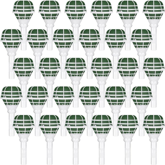 Boeket Houder - Bloem Handvat - Bloemschikken - Water Absorberend Schuim - 30 Stuks - Wit Groen