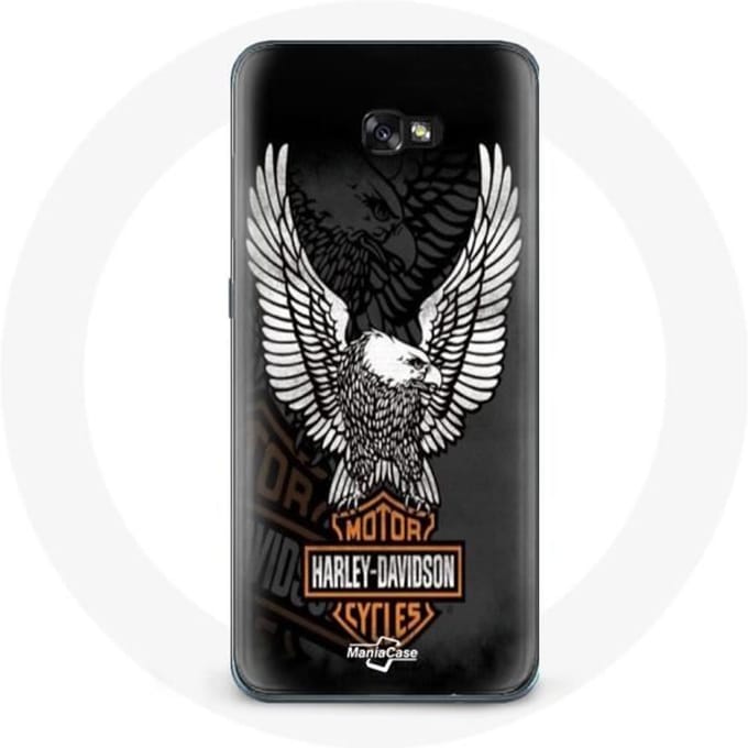Hoesje - Harley Davidson - Galaxy A8 2016 - Zwart - Flexibel - Adelaar logo