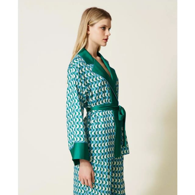 Twinset KIMONO 10029 BIC. ST. NEW POIS/GREEN FLAG L