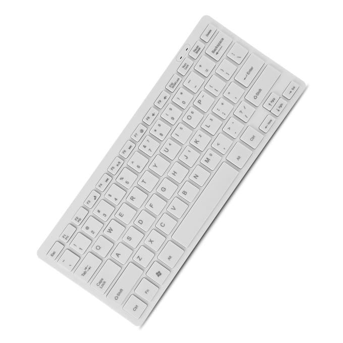 78 Toetsen Ultra Dun Mini USB Bekabeld Toetsenbord voor Desktop Computer Laptop PC (Wit) wit