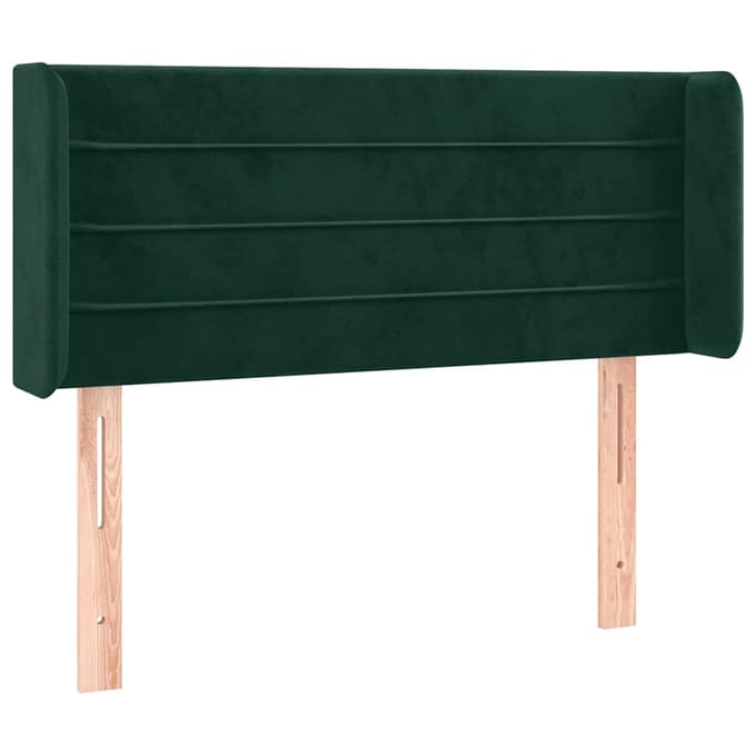 vidaXL - Hoofdbord - LED - 93x16x78/88 - cm - fluweel - donkergroen