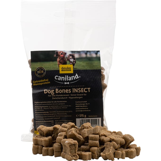 175g Dog Bones Insect Caniland Hondensnacks
