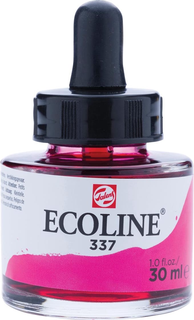 Talens Ecoline waterverf flacon van 30 ml, magenta 3 stuks