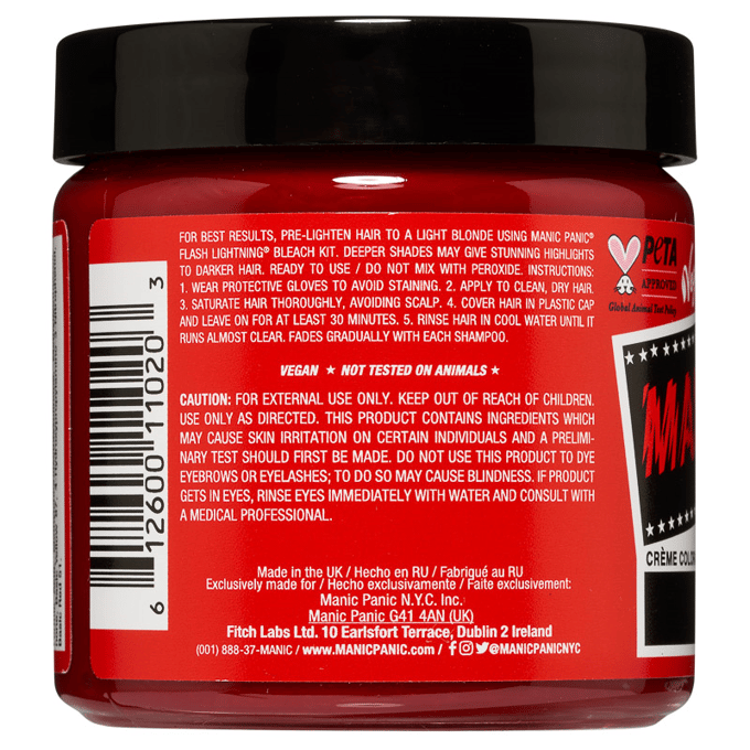 Manic Panic High Voltage Classic Pillarbox Rood Haarkleuring Unisex 118 ml