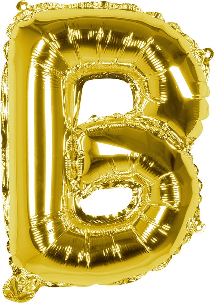 Boland - Folieballon 'B' goud B - Goud - Letterballon