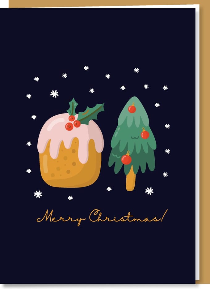 Fabrique a la carte - Kerstkaart - Merry Christmas - Cupcake