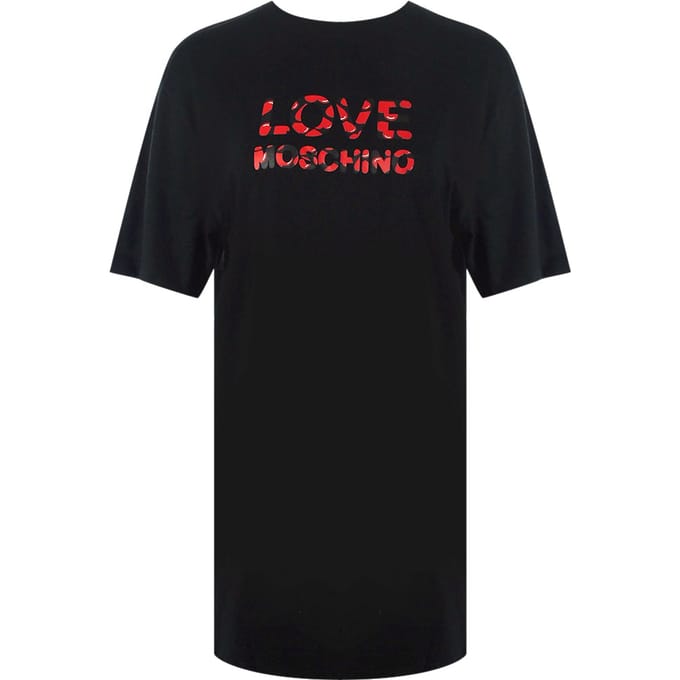 Love Moschino Bubble Logo Zwart T-shirt