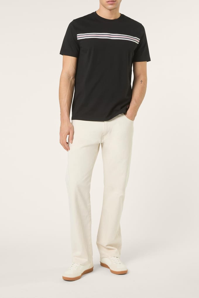 FILA Diecimo Regular Heritage Tape T-shirt Black Taglia: M | Magliette basic Outlet | Uomo | Nero