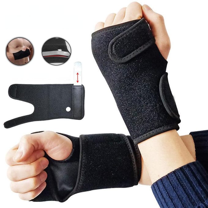 Polsbandage Handbrace Polssteun Vingerspalk Steunhulpmiddel Left Hand zwart