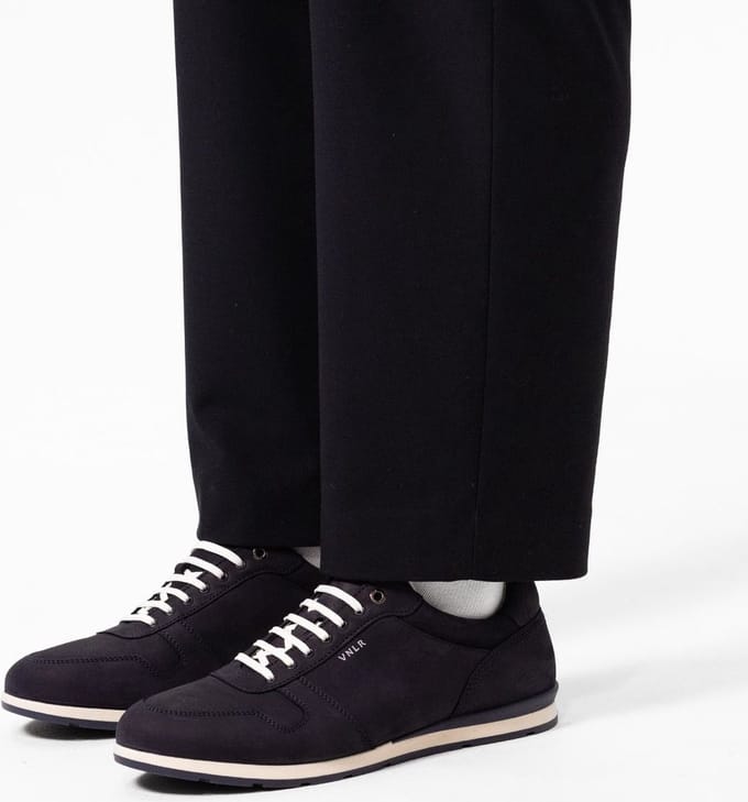 Van Lier - Heren - Blauwe Diego nubuck sneakers - Maat 40