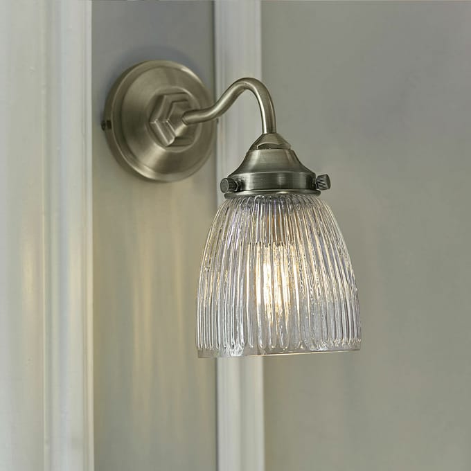 LOBERON Wandlamp Tanaelva antiekmessing/helder