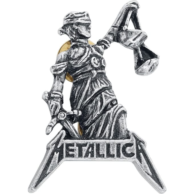 Metallica Justice For All Unisex Speld - zilverkleurig - Standard