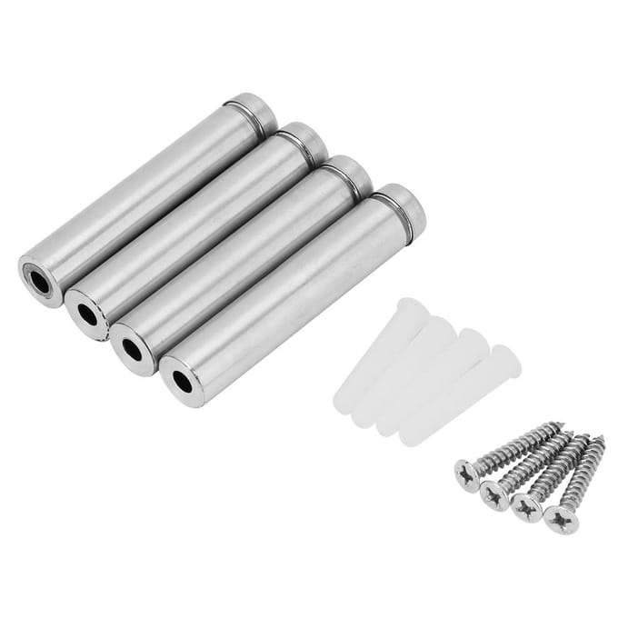 4 stuks Roestvrij Staal 12*60   12*80mm Reclame Nagel Holle Glas Afstandhouder Houder Type 2